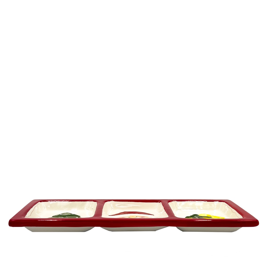 Pocillo triple navidad 28,5x12cm