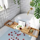 Bandeja extensible para bañera bambú