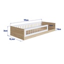 Cama Montessori Affeto c/colchón Supreme D23 1 plaza