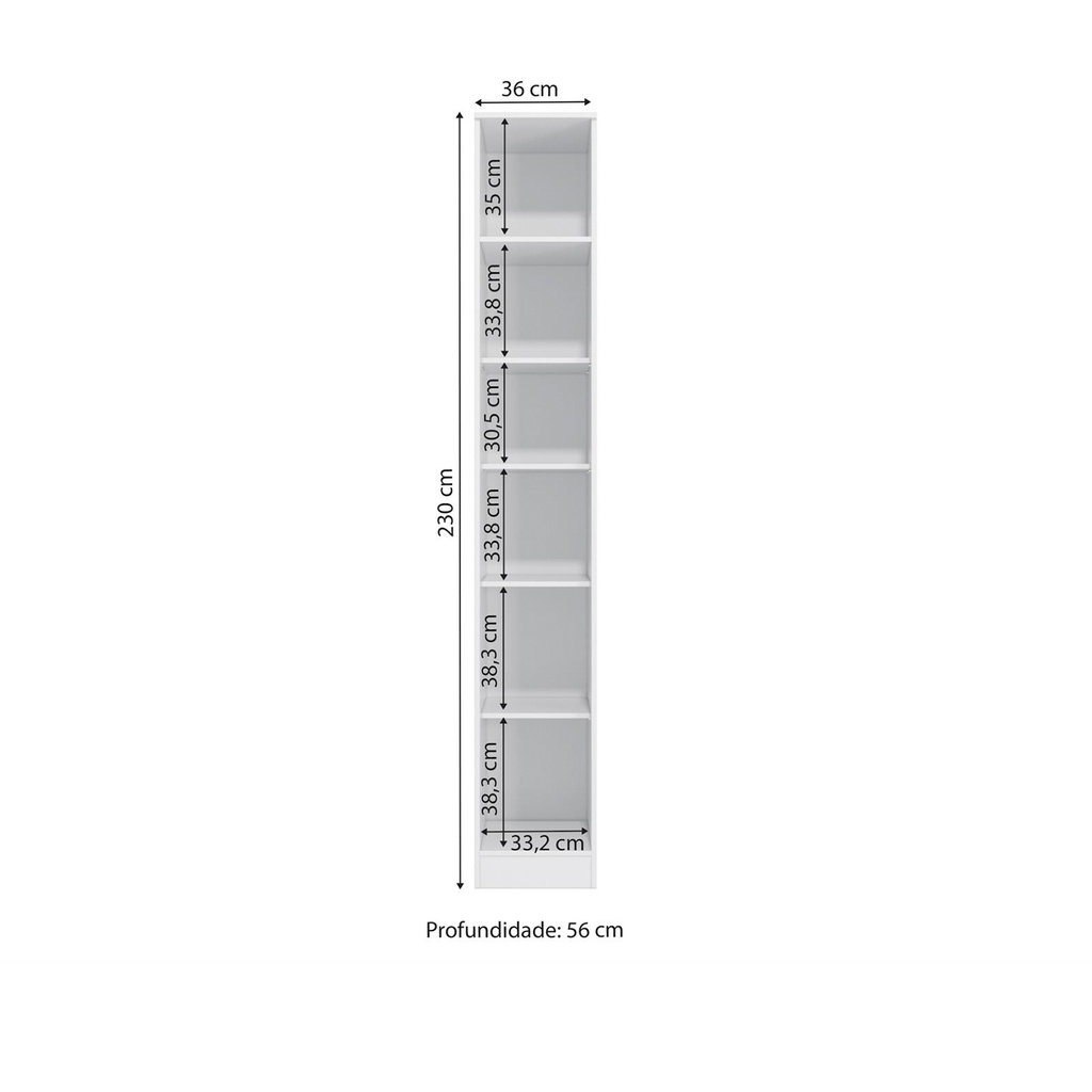 Closet modular esquinero 1 puerta 36cm