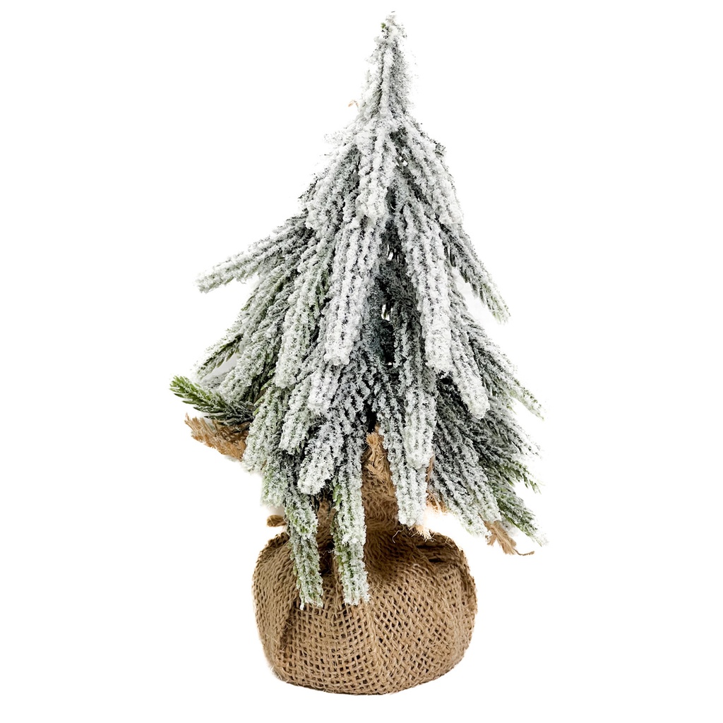 Adorno árbol navidad 20cm nevado