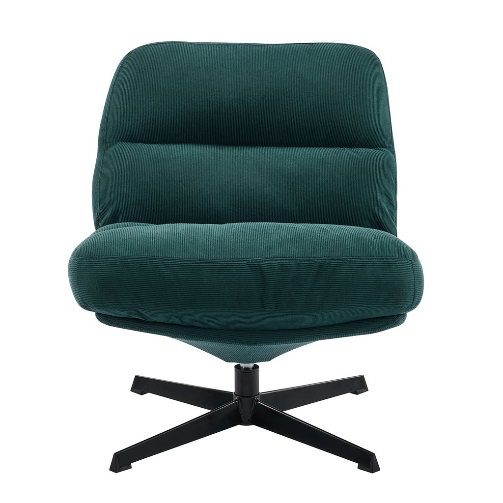 Poltrona giratoria Roger verde b/metal