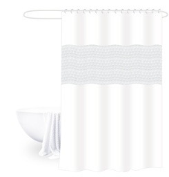 [230038767] Cortina baño PEVA blanco 180x180cm